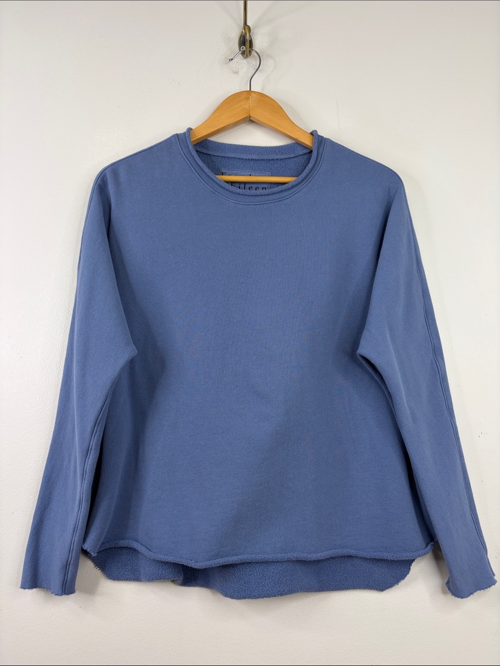 Frank & Eileen Capelet Womens XS Denim Blue Cotton Long Sleeve Anna Sweatshirt